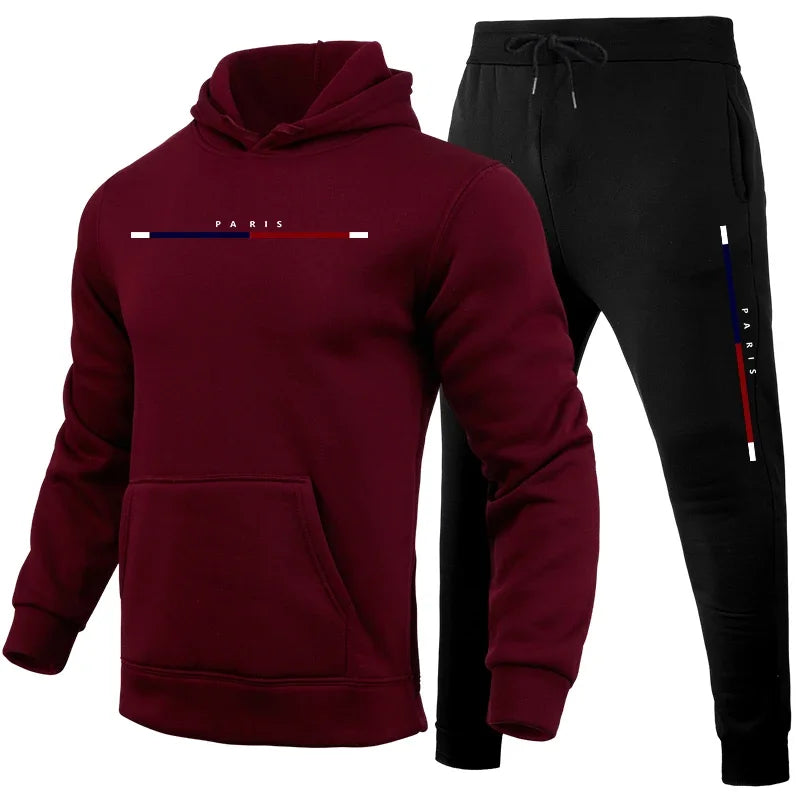 Maxy Sports Outdoors Hot Sales Men Two Piece Set Daily Men's Tracksuit Comfortable Hooded Sportswear Man Fashion Suits Jogging Simple