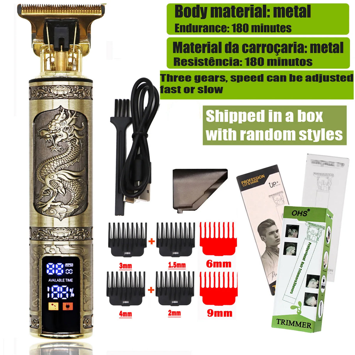 Maxy Vintage T9 Hair Clipper Beard Shaving Body Hair Trimmer Clippers Electric Men Haircut Machine 0mm Barber Shaver
