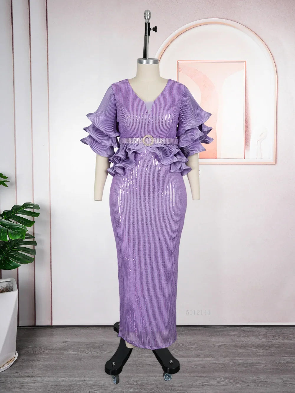Maxy Elegant Party Dress for Women Turkey Muslim Wedding Evening Gown Dashiki Sequin Sexy Bodycon Long Dress with Slit