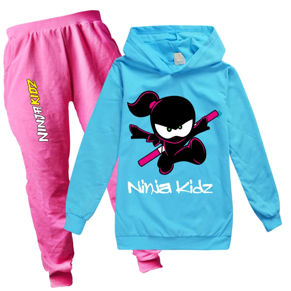Maxy Fall Boys T Shirts Hoodies 2pcs Sets Toddler Girl Winter Clothes NINJA KIDZ Kids Christmas Clothing Fashion Children Outfits