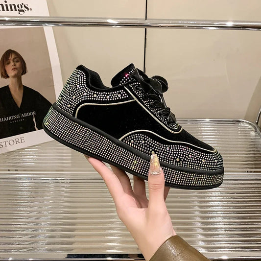 Amay New Women's Sports Shoes Fashion Butterfly Decoration Vulcanized Shoes Luxury Designer Thick soled Sports Shoes