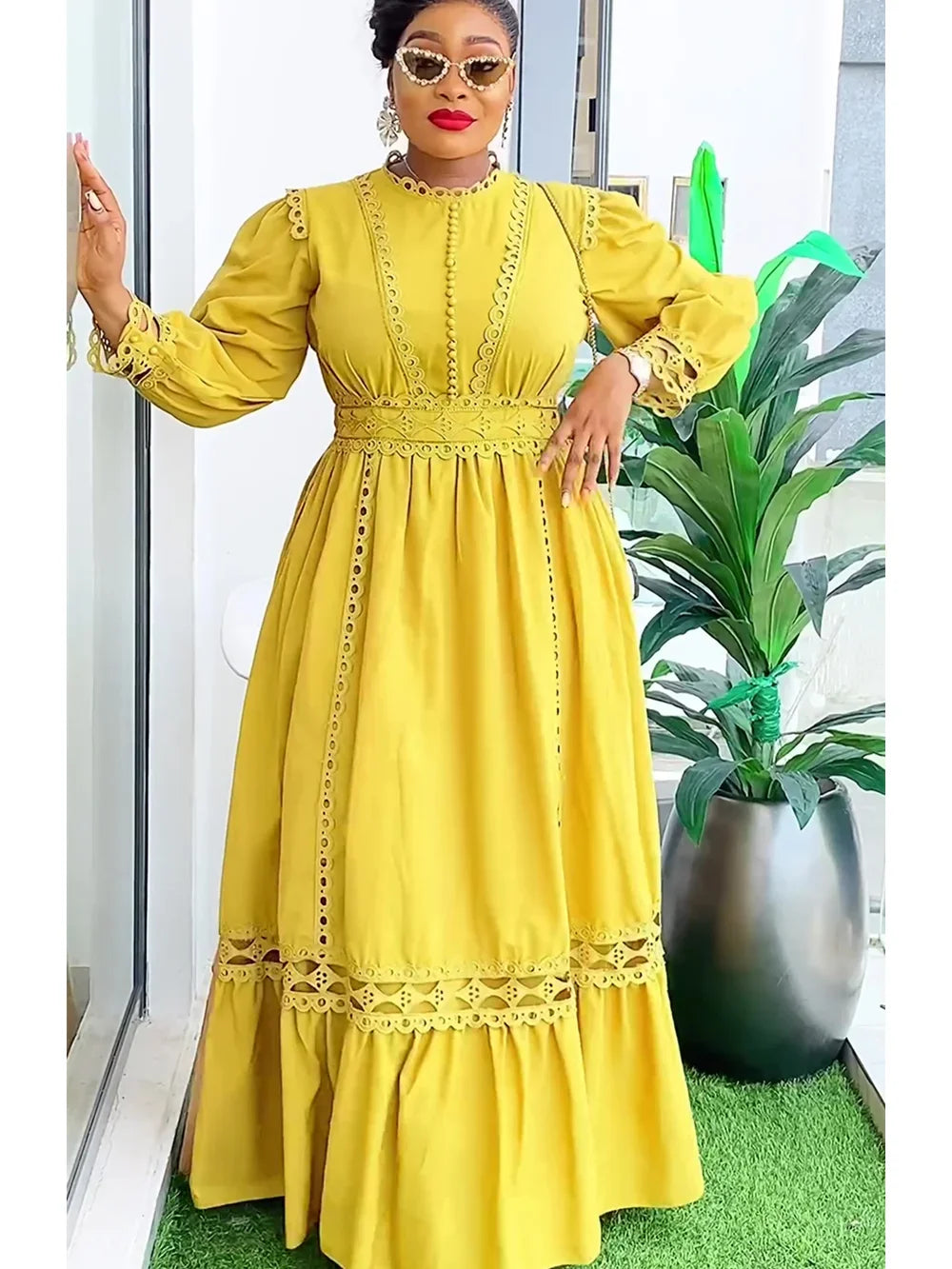 Maxy Plus Size African Party Dresses for Women 2024 New Fashion Dashiki Ankara Lace Wedding Gowns Elegant Dress