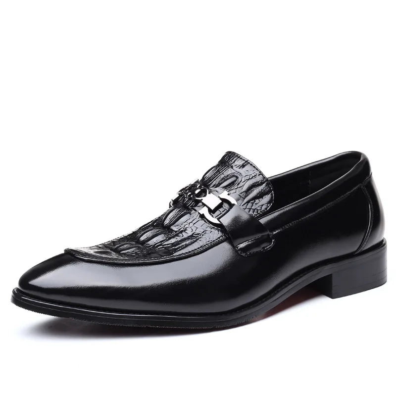Amay Crocodile Shoes Black Business Shoes Men Oxford Leather Suit Shoes Men Italian Formal Dress Sapato Social Masculino Mariage Shoes