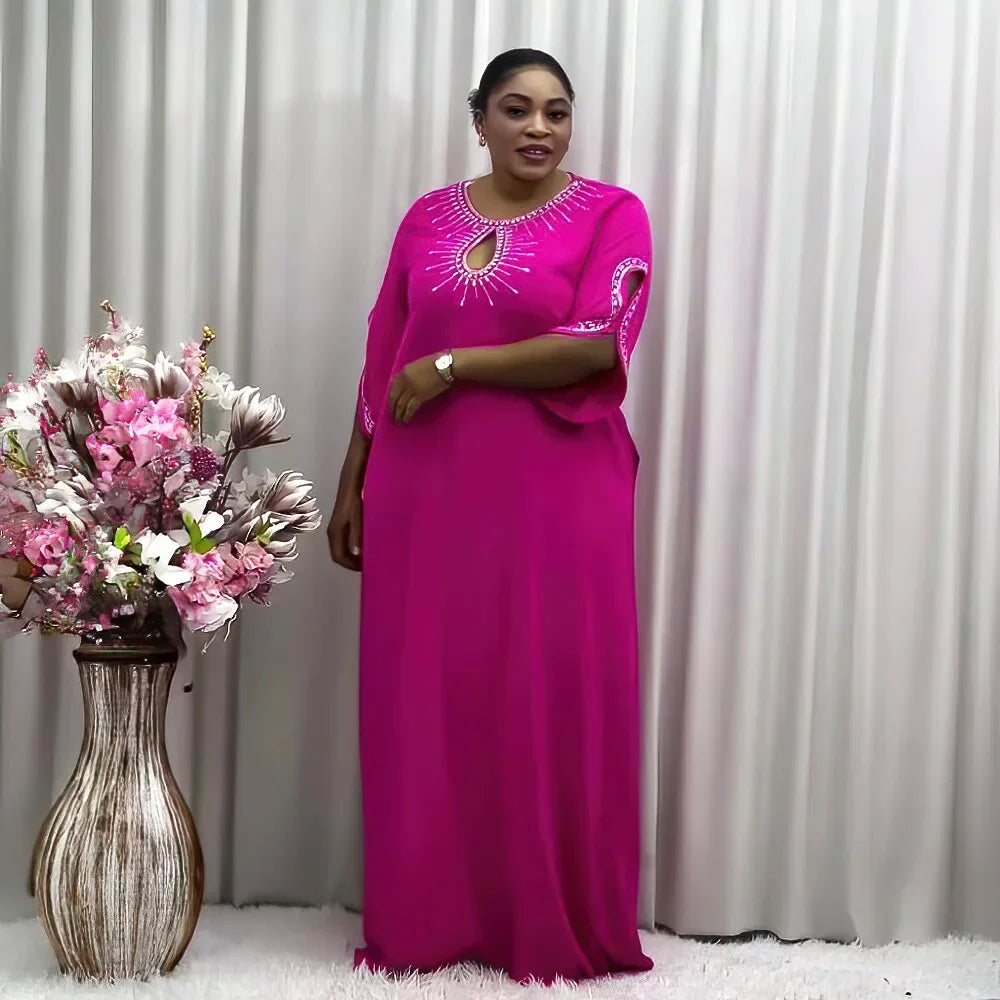 Maxy Diamonds Dresses for Women Evening Party Maxy Dress Ankara Dashiki Clothing Dubai Abaya Kaftan Wedding Gown