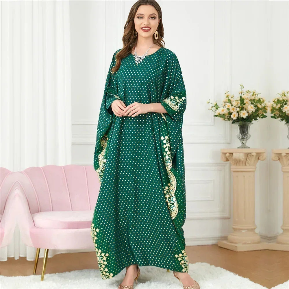 Maxy Ramadan Abayas for Muslim Women Casual Bat Sleeve Maxy Dress Turkey Arab Robe Dubai Islam Kimono Jalaiya Caftan Party Gowns
