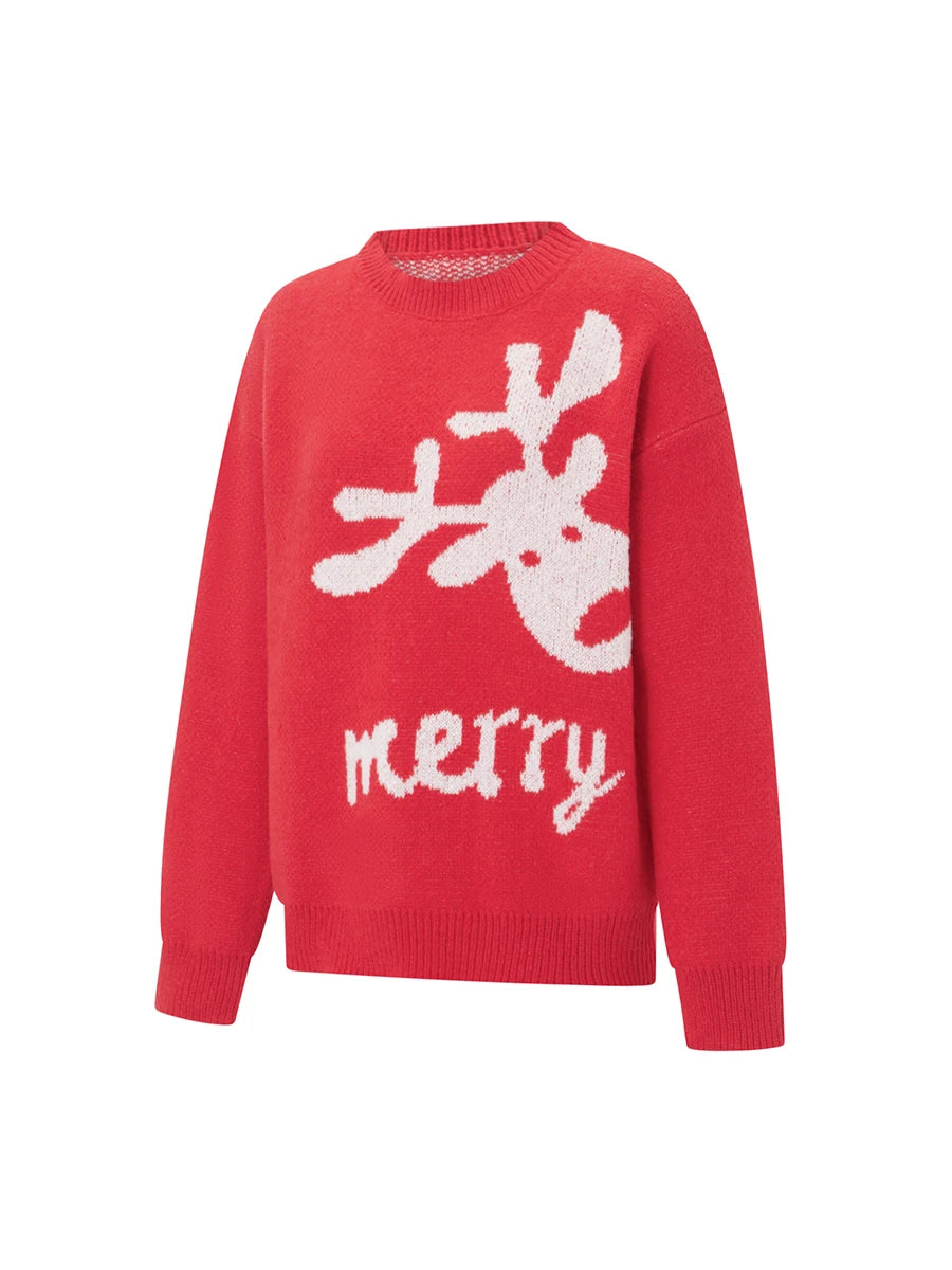 Max Matching Christmas Sweater Long Sleeve Crew Neck Cartoon Pullover Family Sweater Winter Clothes