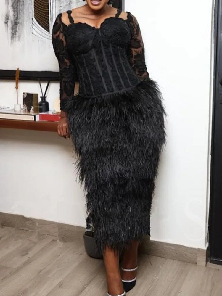 Amay Dresses for Women Black Dresses Africa Clothing Muslim Long Dress High Quality Length Fashion African Dress Lady