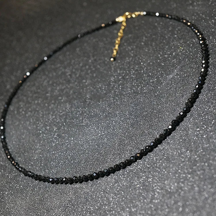 Maxy Fashion Brand Simple Black Beads Short Necklace Femme Ladies Choker For Women Party Jewelry