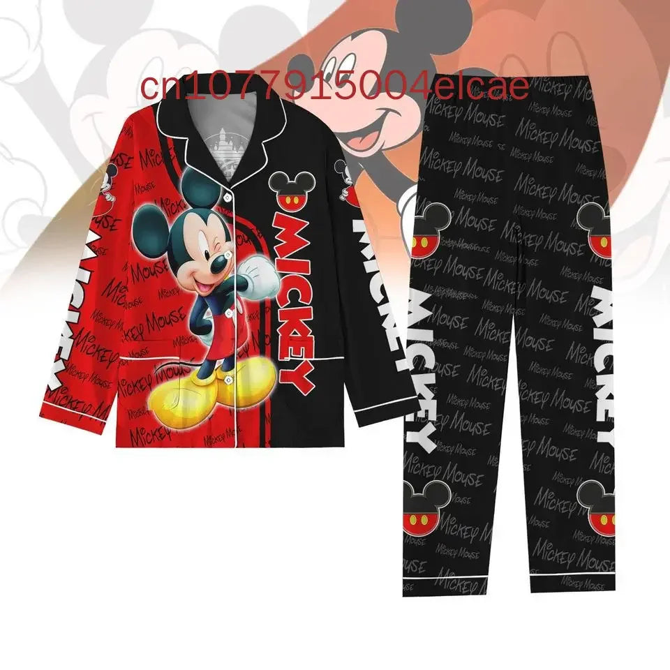 Max Frozen Olaf Autumn Long Sleeve Pajamas Set Disney Men's And Women's Pajamas Silk Pajamas Women's Cartoon Pajamas Pants Set