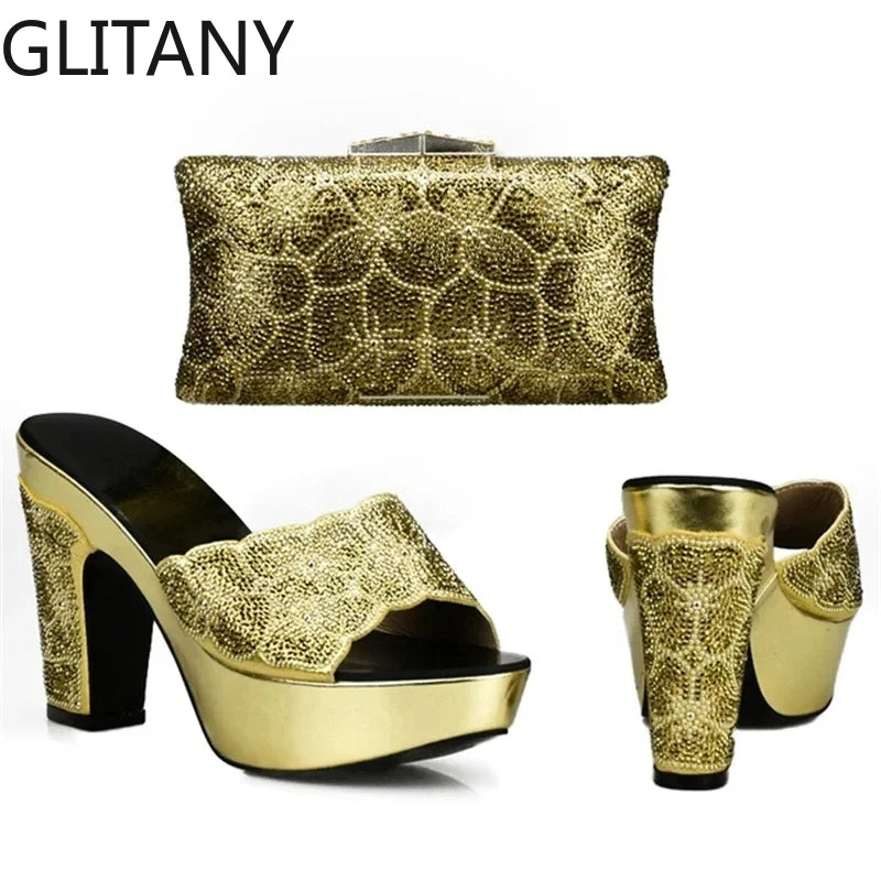 Maxy New Arrival Italian Shoes Bag Set Matching Shoes and Bag Set in Heels Italian Shoes and Bag To Match Platform Heels Luxury Pumps