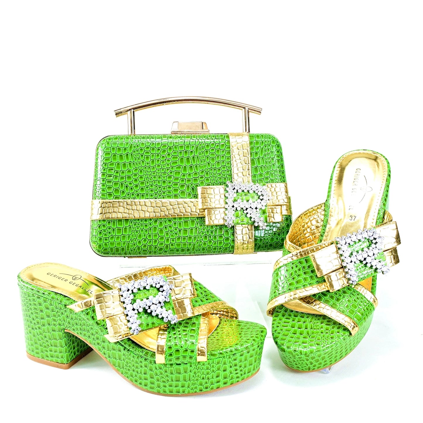 Momsey Shoes and Bag Set African Wedding Shoe and Bag, Shoe and Handbag Summer Set