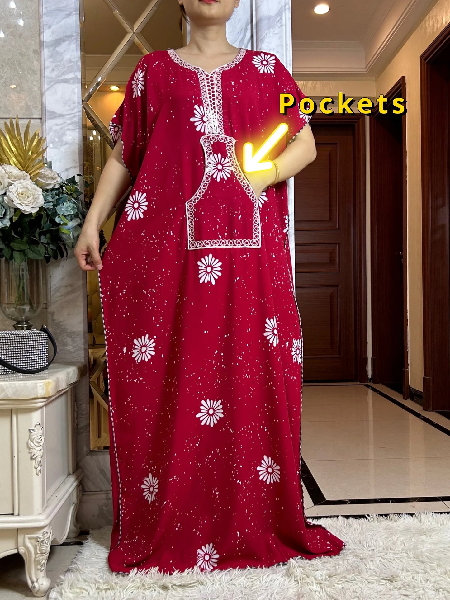 Maxy New Summer Dubai Fashion Party Femme Elegant Dress Printing Cotton Loose Short Sleeve Maxi Islam Women African Abaya Clothes