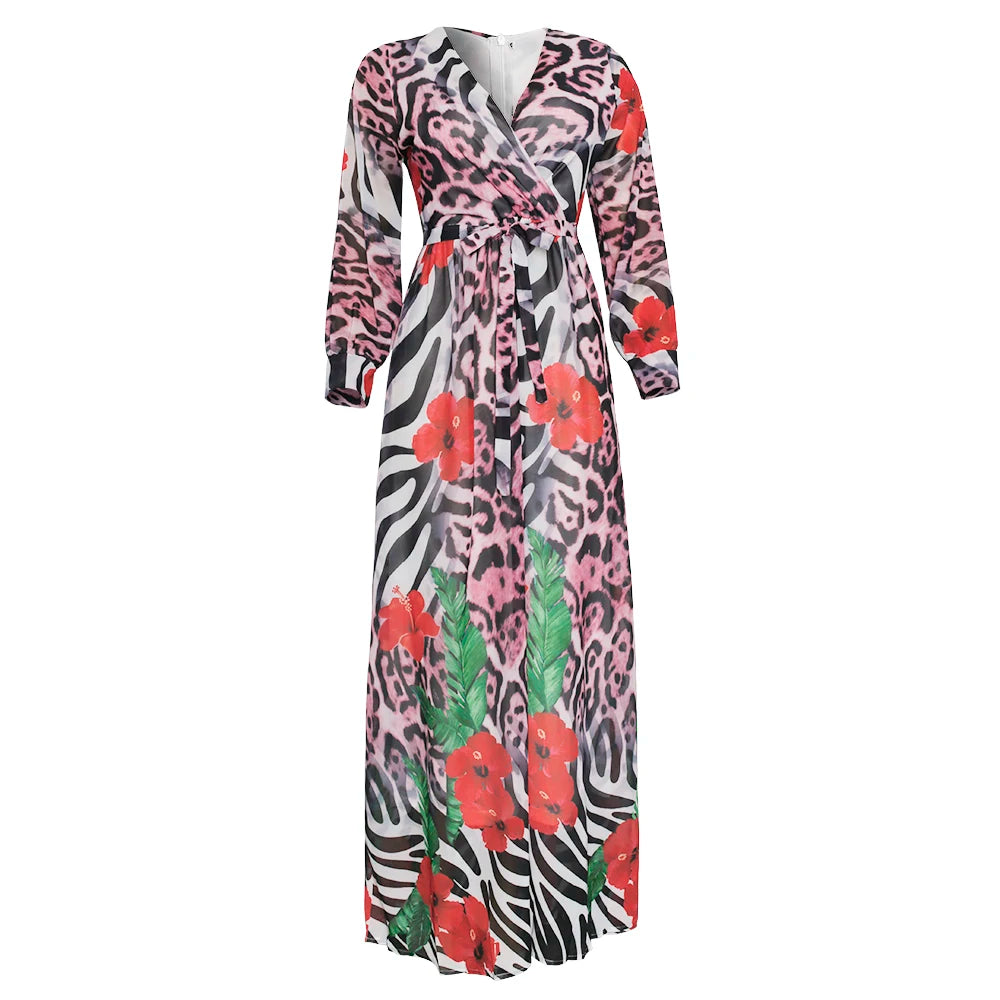 Amay Dresses for Women New Plus Size Evening Party Long Dress Africa Clothing Elegant Kaftan Muslim Chiffon Maxy dress