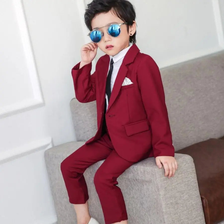 Babs 2024 Boys Suits for Weddings Blazer Pants Kids Formal Clothes Dresses Children Party Sets Classic Teeanger Boy School Uniform