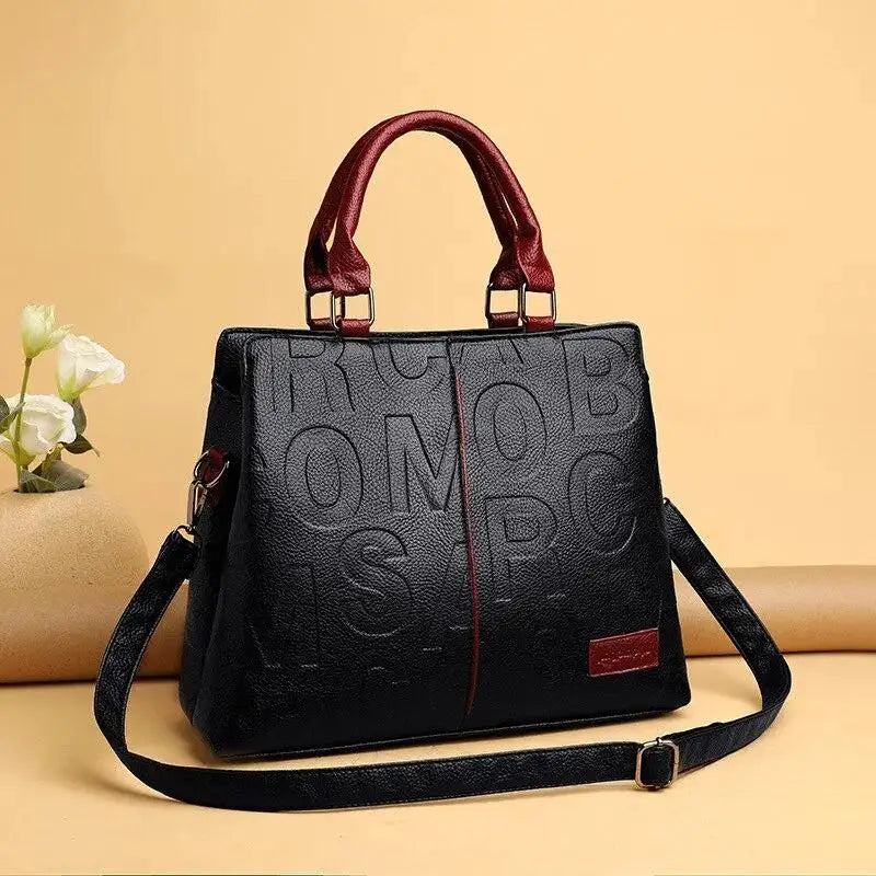Maxy PU Leather Casual Crossbody Bags for Women Ladies Luxury Designer Tote Handbag Female Large Capacity Travel Shoulder Bag