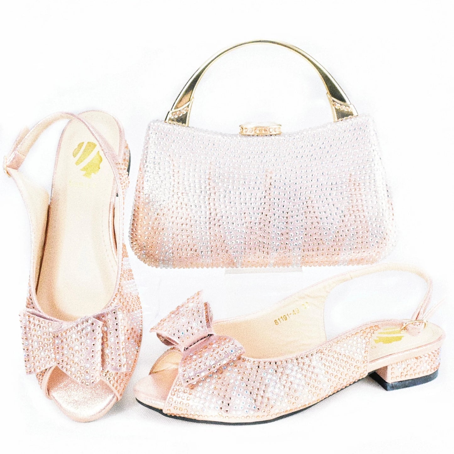 Momsey Shoes And Bag Matching Set with Blue Hot Selling Women Shoes and Bag Set
