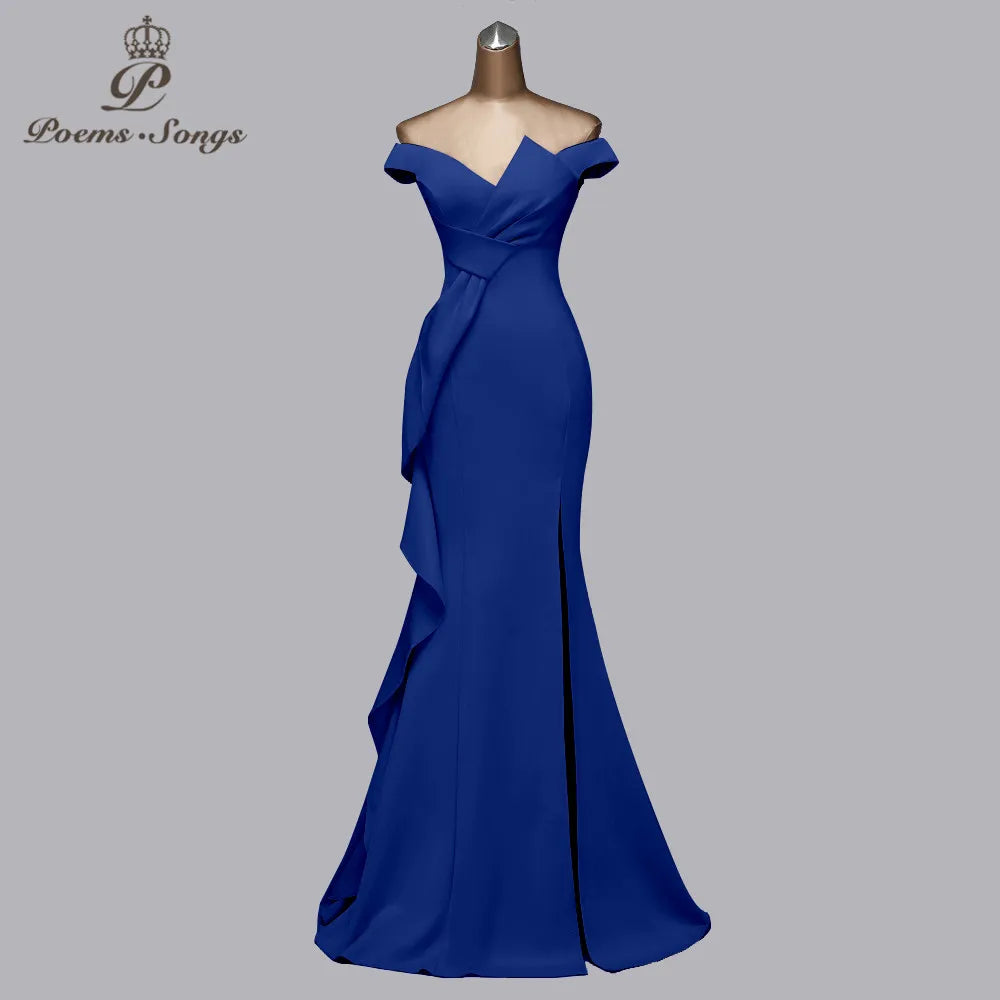 Maxy Beautiful new candy color evening dresses greed dress prom dresses mermaid vestidos de fiesta de noche women dress elegant