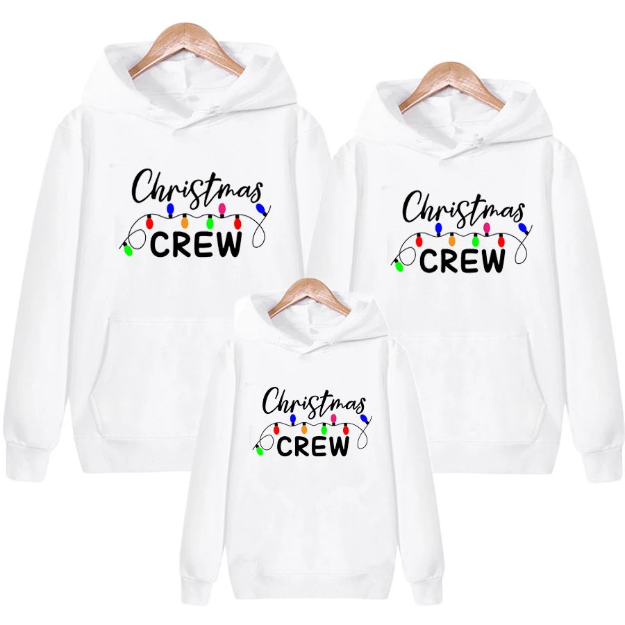 Maxy Christmas Crew Hoodies Family Sweatshirts Men Women Children's Winter Jacket Funny Family Matching Set Xmas Outwear Pullovers