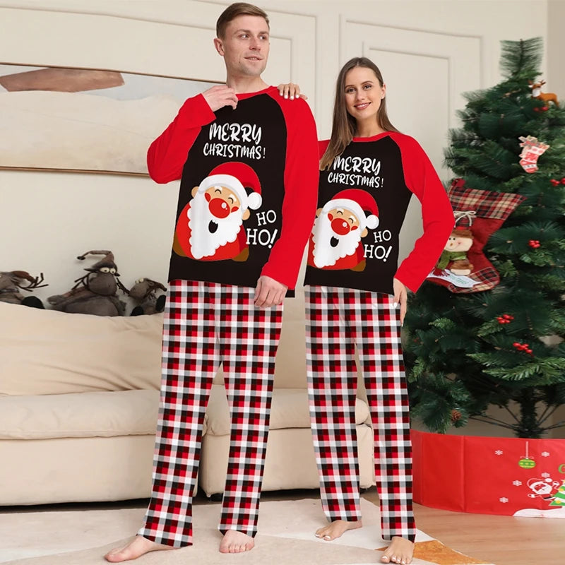 Fashion Comfortable Long Sleeve Pajamas Sets Christmas Loungewear Soft to Wear Festive Design Easy to Wash Homewear