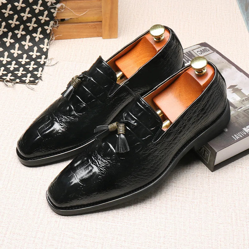 Amay Men's Dress Shoes Italian Fashion Oxford Shoes for Men Big Size Formal Leather Shoes for Man Loafers Masculino zapatos de hombre