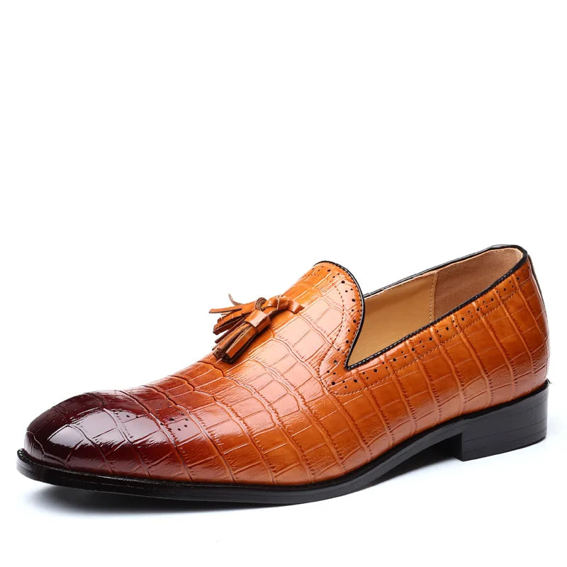 Amay New Italian Men's Dress Shoes Big Size Loafers Classic Tassel Comfortable Business Office Men Casual Shoes Formal Wedding Shoes