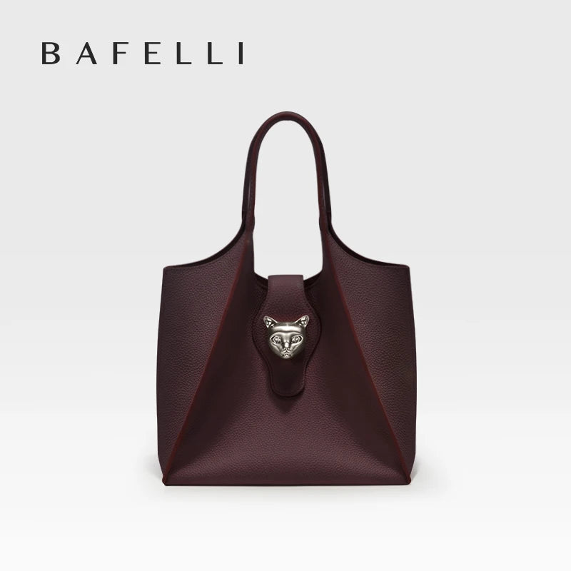 Maxy BAFELLI WOMEN'S HANDBAG TOTE TRAVEL BAGS GENUINE LEATHER CASUAL FASHION LUXURY BRAND UNISEX PURSE BUSINESS STYLISH DESIGNER