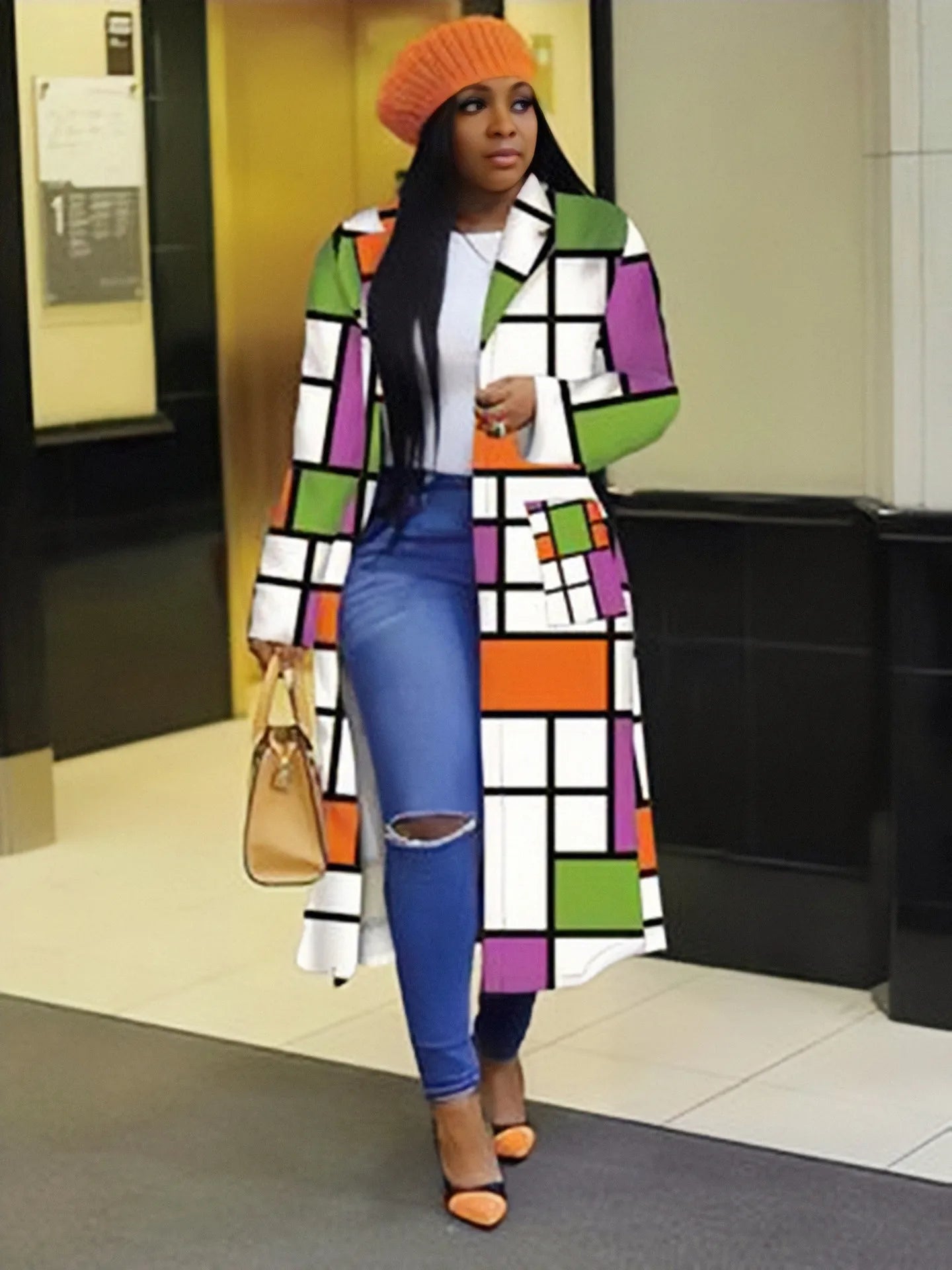 Amay Clothes for Women Spring Women Long Sleeve Printing Plus Sie Long Shirt Dress S-5XL