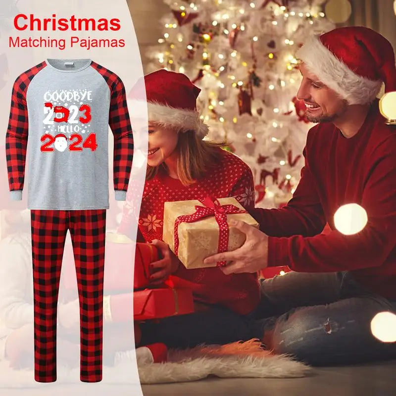 Matching Family Pajamas Set Christmas Family Pyjamas Outfit Skin Friendly and Breathable Long Sleeve Sleepwear for Girls