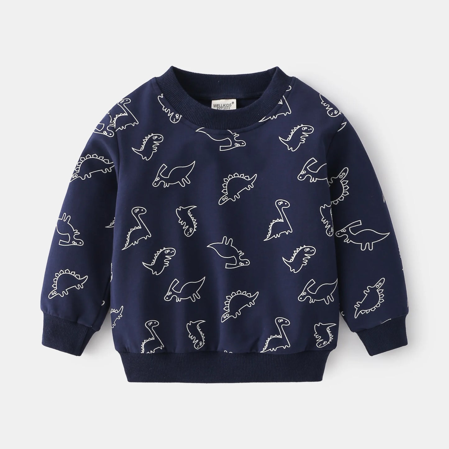 Maxy 100% Cotton sweatshirt boys girls Long sleeve print 3D dinosaur sports BABY tops spring autumn toddler clothes clothing