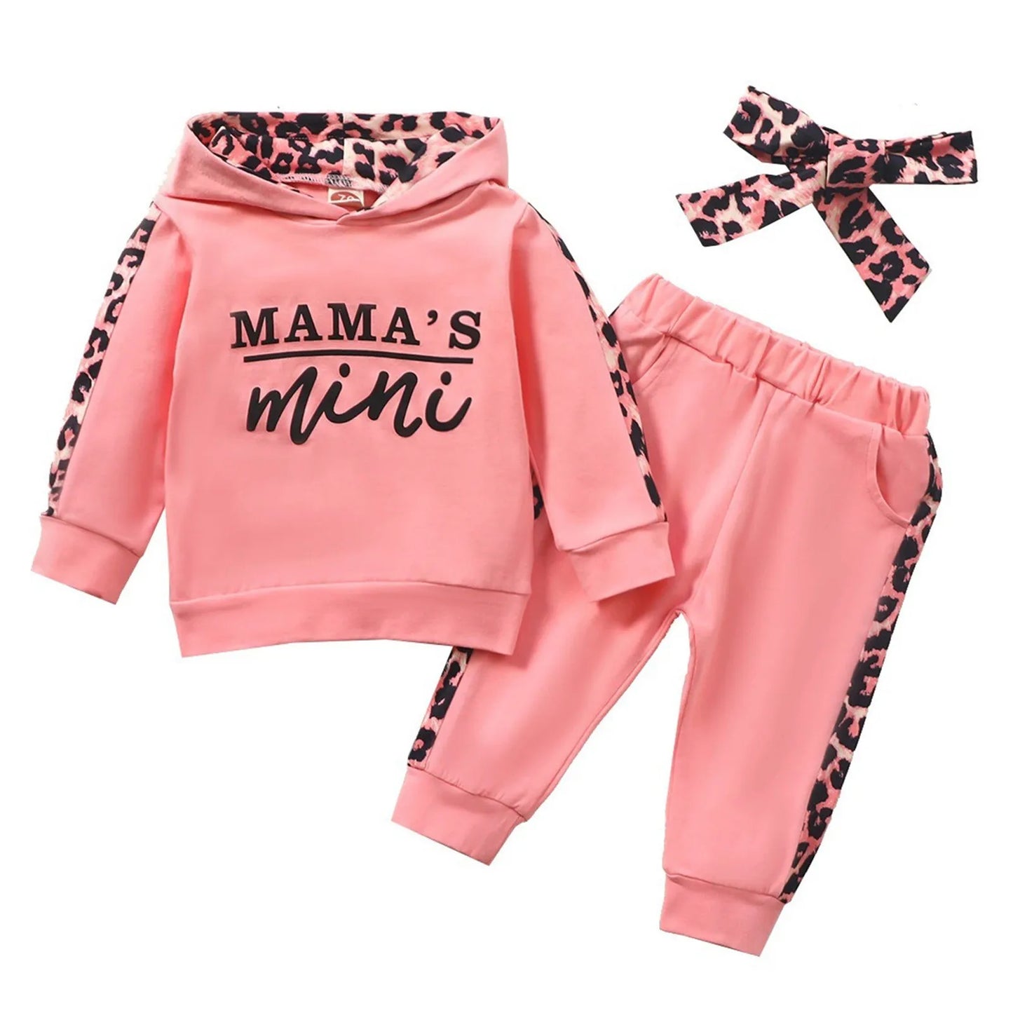 Maxy Infant Baby Girls Outfit Long Sleeve Hooded Top Matching Trousers For Newborn Toddler Baby Clothing Set Autumn Winter Sweatsuits