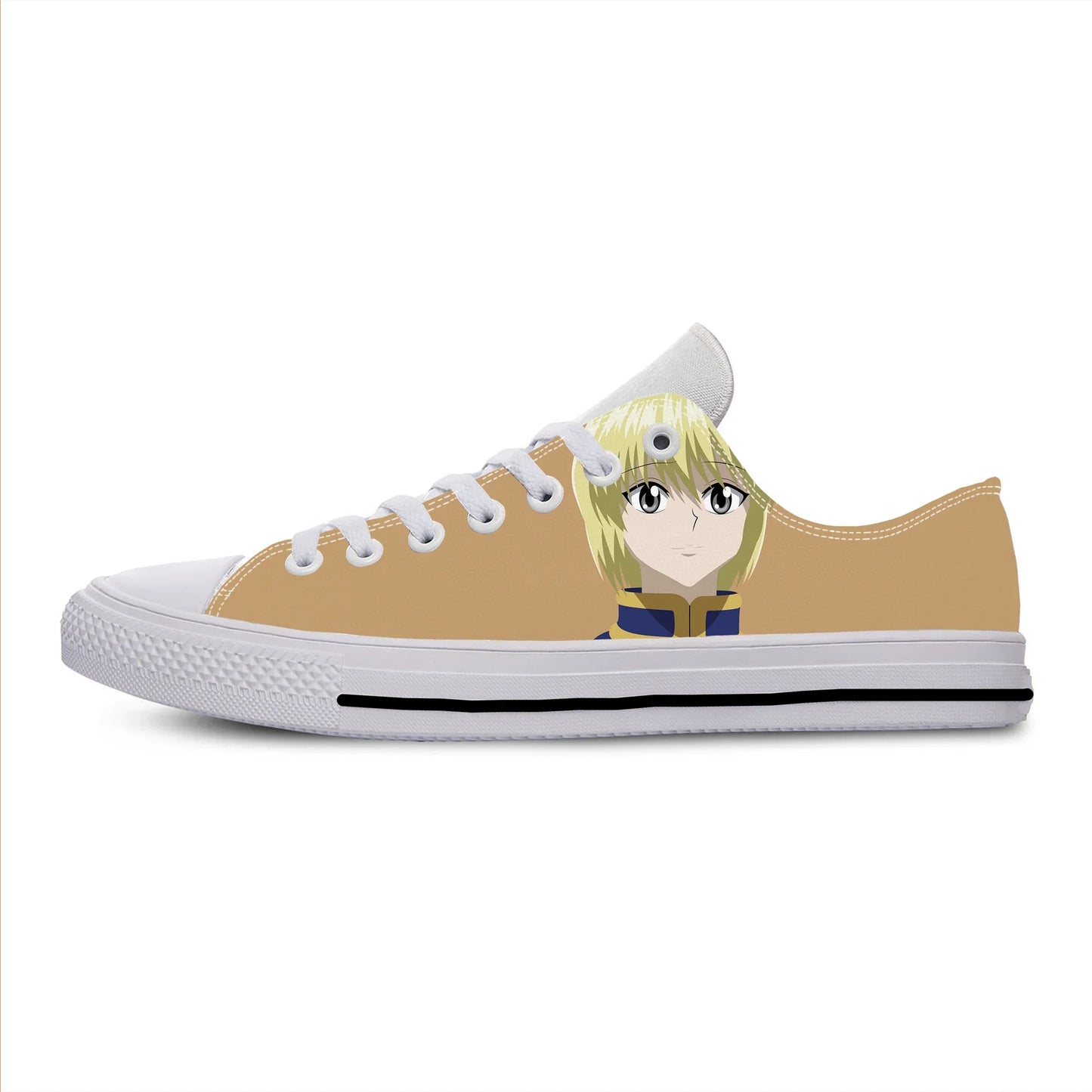 Maxy Japanese Anime Manga Hunter X Hunter Kurapika Cool Casual Cloth Shoes Low Top Lightweight Breathable 3D Print Men Women Sneakers